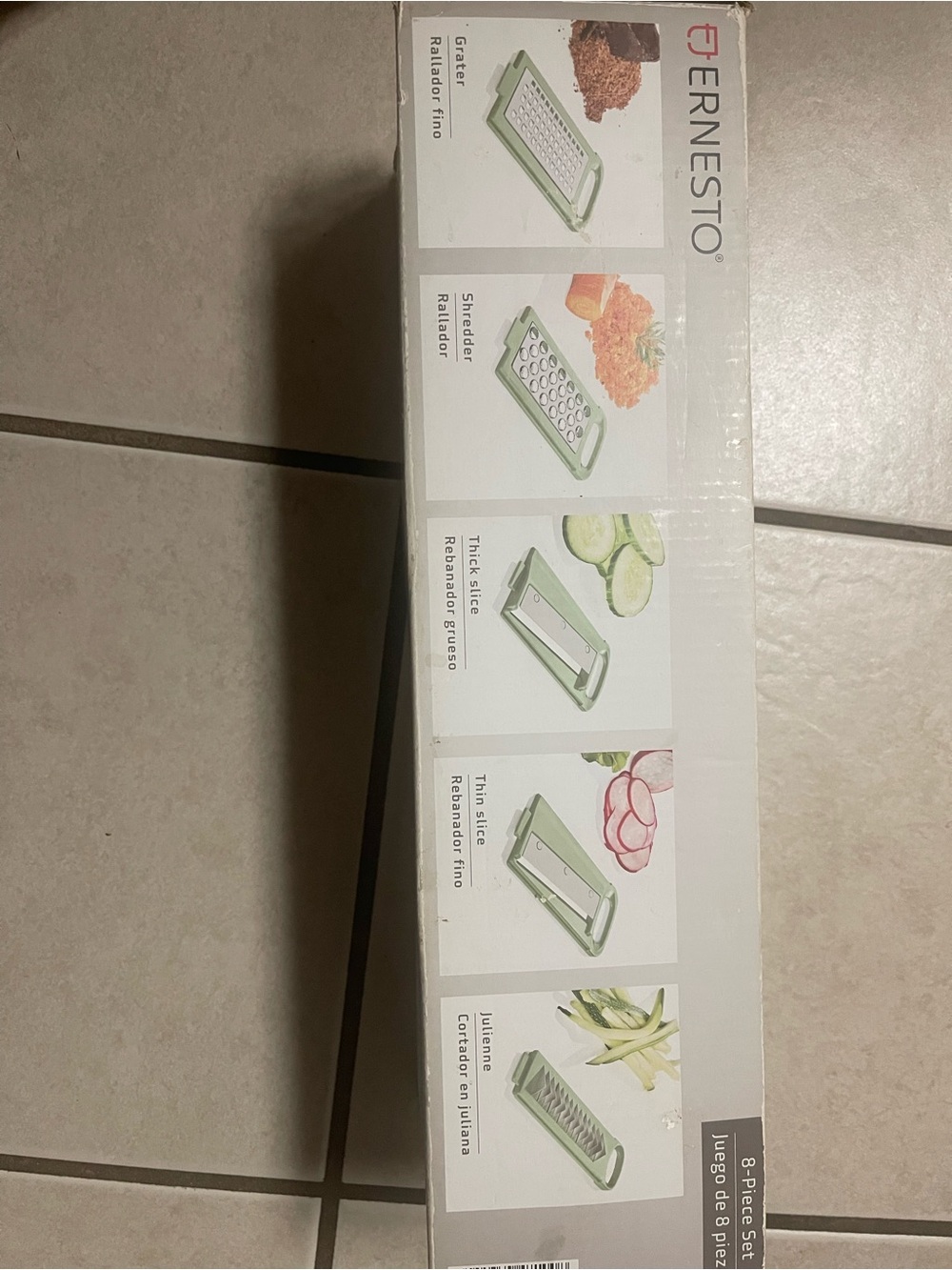 8-Piece Green Kitchen Slicer and Grater Set